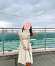 熒蒂學(xué)院風(fēng)收腰襯衫連衣裙女裝夏季2025新款正式場(chǎng)合面試裙子教師穿搭 杏色 S 曬單實(shí)拍圖