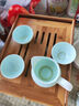 華光國(guó)瓷 華青瓷功夫茶具套裝 骨瓷茶具8件套裝 高端禮品裝 青茂 曬單實(shí)拍圖