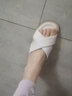 萊爾斯丹夏季新款時(shí)尚休閑舒適交叉帶平底平跟一字拖涼拖外穿女鞋12801 白色 WTK  37 曬單實(shí)拍圖