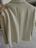 尚都比拉氣質(zhì)通勤西裝女秋季免打理寬松小西服高智感休閑外套 米杏色 M 曬單實(shí)拍圖