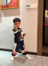 幽幽小熊奧特曼衣服男童秋冬裝套裝兩件套 青色 110 曬單實(shí)拍圖