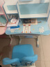 佩奇状元儿童学习桌椅套装多功能升降家用卧室男孩女孩作业桌中小学生书桌 80抗醛桌面-双层书架-蓝 实拍图
