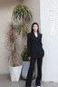 法莎羅兒（FASLOV）英倫風西裝套裝女2024新款春秋冬季高級感休閑通勤職業(yè)條紋小西服 藏青色單件西服外套 常規(guī) L 曬單實拍圖