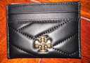 Tory Burch 湯麗柏琦 KIRA 牛皮革絎縫卡包錢(qián)包女包TB 90345 黑色 001 曬單實(shí)拍圖