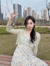 lagogo小清新碎花吊帶裙長(zhǎng)裙女拉谷谷夏季新款法式溫柔氣質(zhì)連衣裙 混色(Y0) XL 曬單實(shí)拍圖