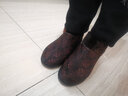 泰和源老北京布鞋冬季高幫中老年人防滑軟底加絨加厚保暖雪地媽媽棉靴 BM043-53299棕色 38 曬單實(shí)拍圖