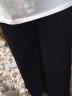 FitonTon冰丝阔腿裤女夏季薄款高腰垂感裤子宽松直筒休闲拖地长裤 黑XXL 实拍图