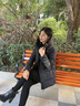 緹米媗媽媽羽絨服短款洋氣印花2024新款中老年女冬裝寬松大碼加厚棉衣 藍(lán)色（羽絨服） 2XL建議穿120-135斤 曬單實(shí)拍圖