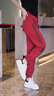 RAJKPOOR2025年新款運動(dòng)褲女春秋休閑女褲寬松顯瘦小個(gè)子束腳褲子紅色衛褲 紅色（加絨） M /27 曬單實(shí)拍圖