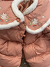 戴維貝拉（DAVE＆BELLA）兒童羽絨服國風(fēng)女童上衣中長(cháng)款小童外套冬裝新年加厚寶寶衣服 橘粉【現貨】 100 cm（建議身高90-100cm） 曬單實(shí)拍圖