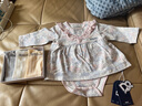 DOMIAMIA哆咪呀新生兒長袖包屁衣親膚寶寶服飾嬰兒開檔衣服0-6-12個月透氣 橡糖藍 【彈柔親膚 7A抑菌】 66cm 曬單實拍圖