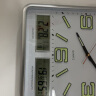 康巴丝（Compas）挂钟万年历温湿度钟表简约挂表客厅石英钟时钟C3073夜光闪银 37cm 实拍图