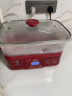 艾格丽（Aigoli）蒸锅电蒸锅家用大容量多功能约定时免看管蒸汽锅蒸鱼锅方形 胭脂红-双层电子式（可预约定时） 12L 实拍图