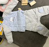 歡喜小熊寶寶棉服套裝嬰兒秋冬加厚夾棉外出保暖棉衣棉襖兩件套嬰幼兒衣服 藍(lán)色 80 (建議10-18個月身高73-80cm) 曬單實拍圖
