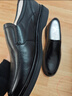 老爺車(chē)休閑皮鞋男真皮春秋商務(wù)正裝男鞋中老年爸爸鞋子男一腳蹬牛皮軟底 LYCB6103黑色 40 曬單實(shí)拍圖