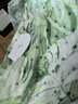 OVV2023春夏新款女裝飄逸靈動植物印花真絲順紆縐半身裙單裙 淺綠花紋03 XS 曬單實拍圖