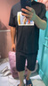 PORTS寶姿男裝春季休閑楓葉印花短袖T恤男MM8N120MCC058 黑色 M 曬單實拍圖
