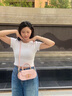 慕昂高級感時(shí)尚手提小包包女2024新款韓版小眾通勤包流行百搭斜挎小包 粉色 曬單實(shí)拍圖