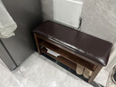 實(shí)木換鞋凳輕奢軟包家用門(mén)口鞋柜坐凳一體入戶(hù)鞋架可坐進(jìn)門(mén)穿鞋凳 胡桃色兩層【100CM】輕奢軟包 曬單實(shí)拍圖