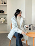 LILY冬新款女裝純色百搭立領(lǐng)連帽寬松面包服90白鴨絨羽絨服女 510黑 M 曬單實(shí)拍圖
