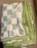 洁丽雅（Grace）A类毛毯加厚法兰绒毯子四季透气空调毯透气毛巾被绿格150*200cm 实拍图