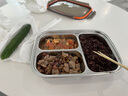 cuitisan酷藝師分格304不銹鋼飯盒保鮮盒大容量食品級密封盒防漏學(xué)生飯盒 分格方形3格飯盒3-1號 560ml 曬單實拍圖