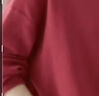 皮爾卡丹（pierre cardin）春秋新款華夫格polo領(lǐng)純色衛(wèi)衣女款寬松百搭復(fù)古時(shí)尚休閑套頭上衣 棗紅色 XL 建議110-125斤以內(nèi) 曬單實(shí)拍圖