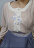清水溪漢初鳶尾小詩(shī) 清水溪原創(chuàng  )漢服女春秋雞心領(lǐng)針織上衣改良旋裙日常百搭 淺米黃上衣 預售15天內發(fā) S 曬單實(shí)拍圖