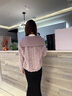 香影貓貓絨短外套女秋冬2024新款羊羔毛風(fēng)皮毛一體環(huán)保皮草顆粒絨 紫色 S 曬單實(shí)拍圖