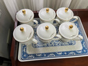 錦鳯錦鳳茶杯骨瓷蓋杯景德鎮陶瓷茶杯商務(wù)辦公杯會(huì )議杯描金茶杯可定制 江山如畫(huà)行政杯400ml 曬單實(shí)拍圖