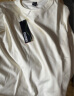 森马（Semir）长袖T恤女中长款宽松白色开叉2023冬蓄热抓绒打底衫109723101002 实拍图