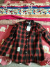 凡迪時(shí)尚冬季格子加絨襯衫男士長(cháng)袖韓版潮流休閑加厚襯衣保暖襯衫修身帥氣 紅色加絨 L建議110-120斤 曬單實(shí)拍圖