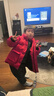 迪士尼兒童羽絨棉服中長(cháng)款冬季2025新款加厚炸街男童外套洋氣男孩寶寶冬 紅色 140 曬單實(shí)拍圖