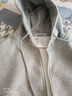 真維斯（Jeanswest）外套女連帽開(kāi)衫衛衣女裝春秋冬季新款寬松休閑潮流韓版學(xué)生上衣服 薄款 麻灰 純色 S 曬單實(shí)拍圖