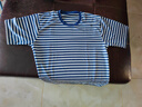 際華 3565?；晟滥邢募径绦潴w能服訓練套裝速干透氣軍迷藍白條紋作訓短T恤 真品?；晟馈咎籽b】 180-185/100 適合【160-175斤】 曬單實(shí)拍圖