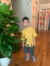 G.DUCKKIDS兒童裝男童夏裝套裝2024新款5帥氣7夏季8小男孩9衣服10兩件套12歲 足球黃色gccomqc 130 (建議身高120cm 8-9歲)cm 曬單實拍圖