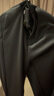 皮爾卡丹（pierre cardin）高彈力抗皺男士休閑褲夏季新款商務(wù)修身含桑蠶絲免燙直筒男褲子男 6525常規款-黑色 33 碼(175/84A) 曬單實(shí)拍圖