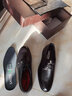 沙馳（SATCHI）男鞋春季新款商務(wù)正裝皮鞋男羊皮系帶按摩氣墊舒適鞋子男 黑色 38 歐碼偏大一碼 曬單實(shí)拍圖