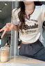 梓洛蘭ZiLuolan多巴胺穿搭女辣妹套裝2025新款夏季流行炸街工裝兩件套潮 白色T恤+灰工裝褲 385# M 建議95-110斤 曬單實(shí)拍圖