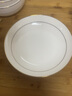 瓷秀源唐山骨瓷餐盤深口盤子套裝家用湯盤裝菜盤飯盤陶瓷金邊碟子 8英寸飯盤10個裝 曬單實拍圖