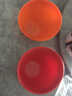 仿瓷密胺火鍋菜桶 密胺斜口配料碗彩色碗餐廳餐具塑料自助調料碗蔬菜碗 417-7 大號斜口菜桶 （橙色） 曬單實(shí)拍圖