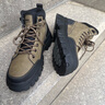 Jeep吉普馬丁靴男春季新款高幫戶(hù)外休閑厚底工裝靴防撞防滑徒步登山鞋 卡其 【標準皮鞋碼】 41 曬單實(shí)拍圖