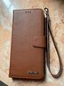 多蘭德蘋(píng)果12手機殼真皮iPhone12Pro Max保護套全包防摔12mini翻蓋皮套插卡支架掛繩 蘋(píng)果 12ProMax  真皮 棕色 曬單實(shí)拍圖