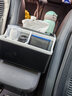 車(chē)載收納盒皮革多功能紙巾盒水杯架二合一通用型扶手箱收納抽紙盒 奢華皮革【黑色】分區+質(zhì)感走線(xiàn) 曬單實(shí)拍圖