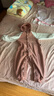 童泰嬰兒連體衣服秋冬寶寶兒童休閑外出連帽哈衣男女童爬服 粉色90cm 曬單實(shí)拍圖