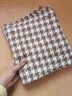 鑫諾翔圍巾女冬季保暖情侶針織格子圍脖韓版百搭流蘇撞色千鳥(niǎo)格送女友禮 千鳥(niǎo)格卡其色 曬單實(shí)拍圖