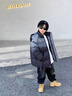 卡兔藍貓（KATULANMAO）男童冬裝棉襖2023新款兒童羽絨棉服男孩冬季棉衣中大童冬款外套潮 黑色 160cm 曬單實(shí)拍圖