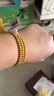 杜大生珠寶古法黃金手鐲女999足金福字傳承手鏈小金珠轉運珠手串男 【安】字古法手鏈約3.2-3.4g 曬單實(shí)拍圖