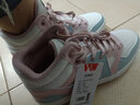 特步女鞋運動(dòng)鞋女網(wǎng)面透氣休閑鞋子女情侶鞋舒適防滑軟底小白鞋女 米粉 37 曬單實(shí)拍圖