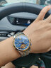 冠琴（GUANQIN）十大名表手表男士全自動(dòng)機械表防水夜光學(xué)生國表送男友情人節禮物 GJ16352間金藍面【商務(wù)休閑】 曬單實(shí)拍圖